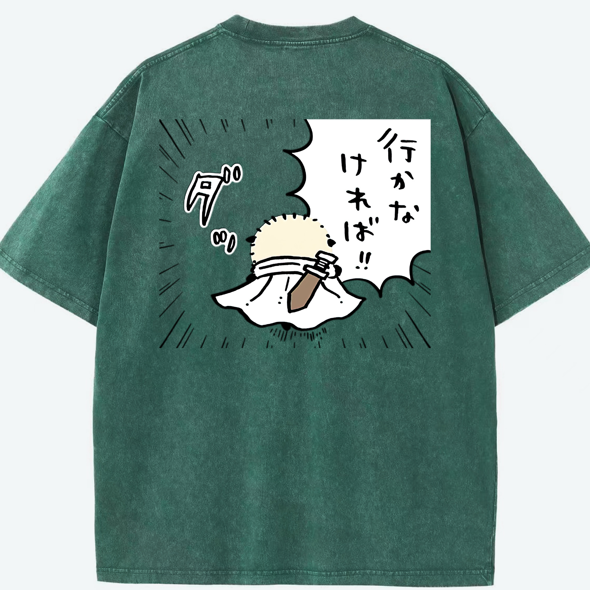 （画像用） ちいかわ ラッコ Chii-kawa Sea otter 綿100% ヴィンテージ風 半袖Tシャツ（背面プリント）